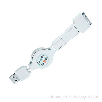 3 in 1 Sync Retractable USB Data Cable for iPhone, portable